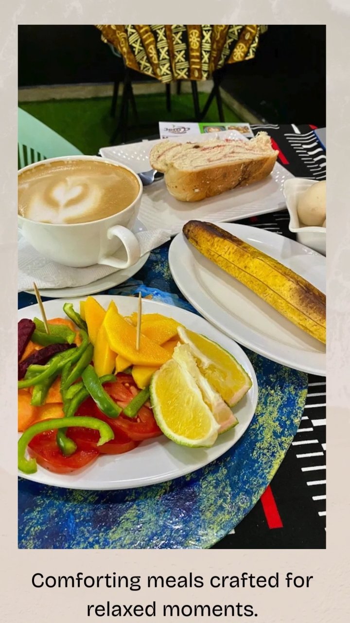 Latte and breakfast